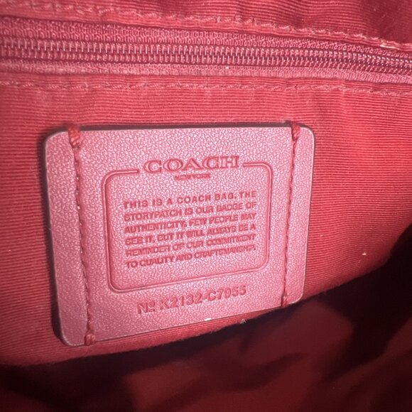 Coach (2021) Kacey Satchel Red Apple Crossbody Handbag - Picture 12 of 16